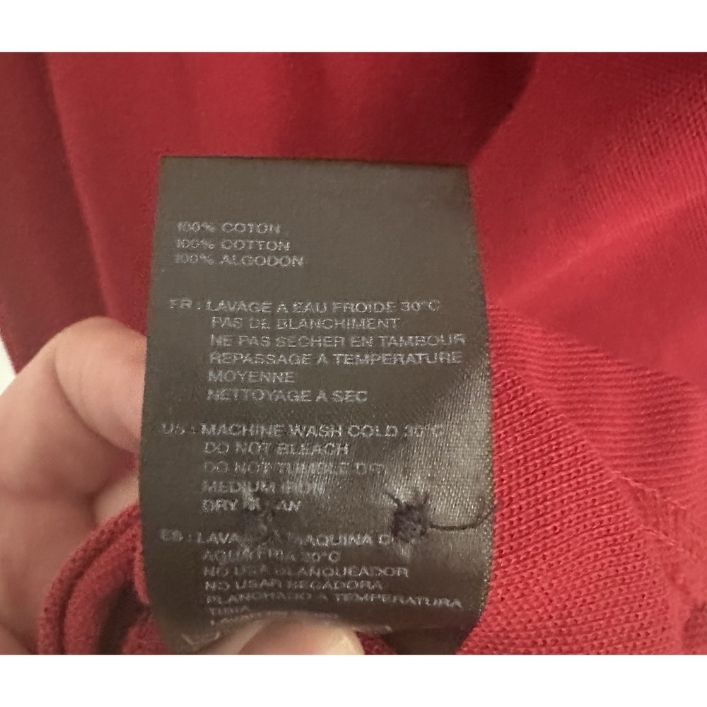 Maczoo Men's Preppy 4/L Red Solid Short Sleeve Polo Shirt Cotton Washable - Picture 6 of 11
